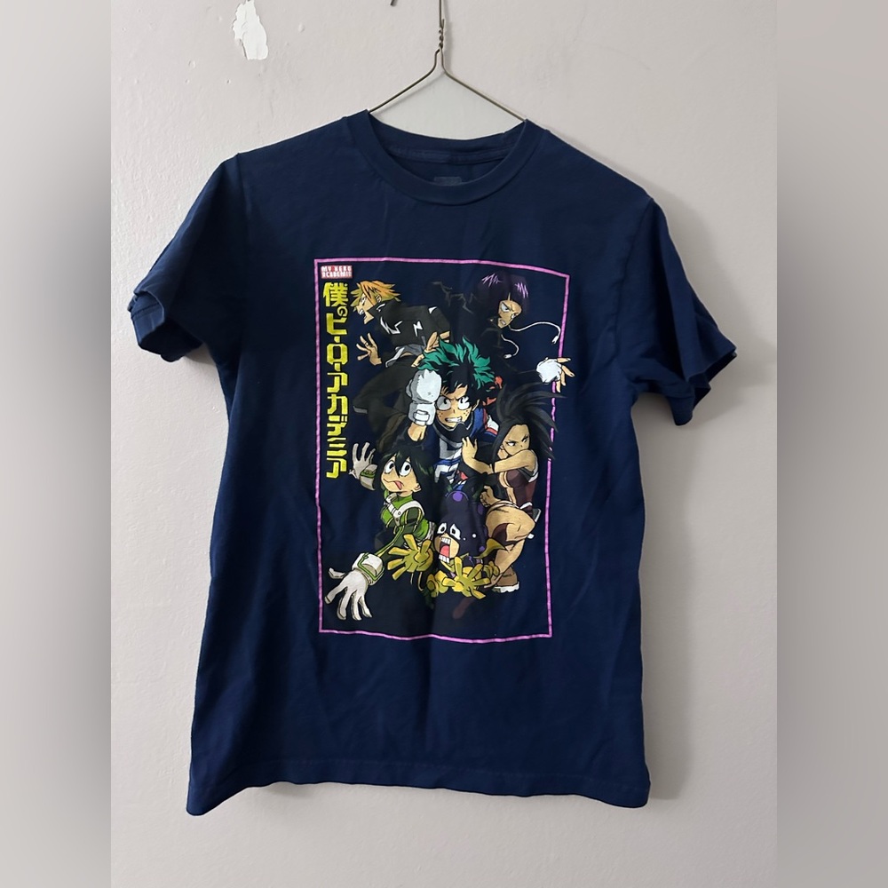 Kids My Hero Academia Navy Graphic Tee - Anime Character Print